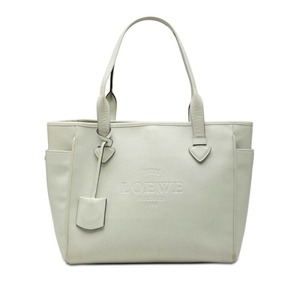 ロエベ ヘリテージ トートバッグ ショルダーバッグ ホワイト レザー レディース LOEWE 【中古】