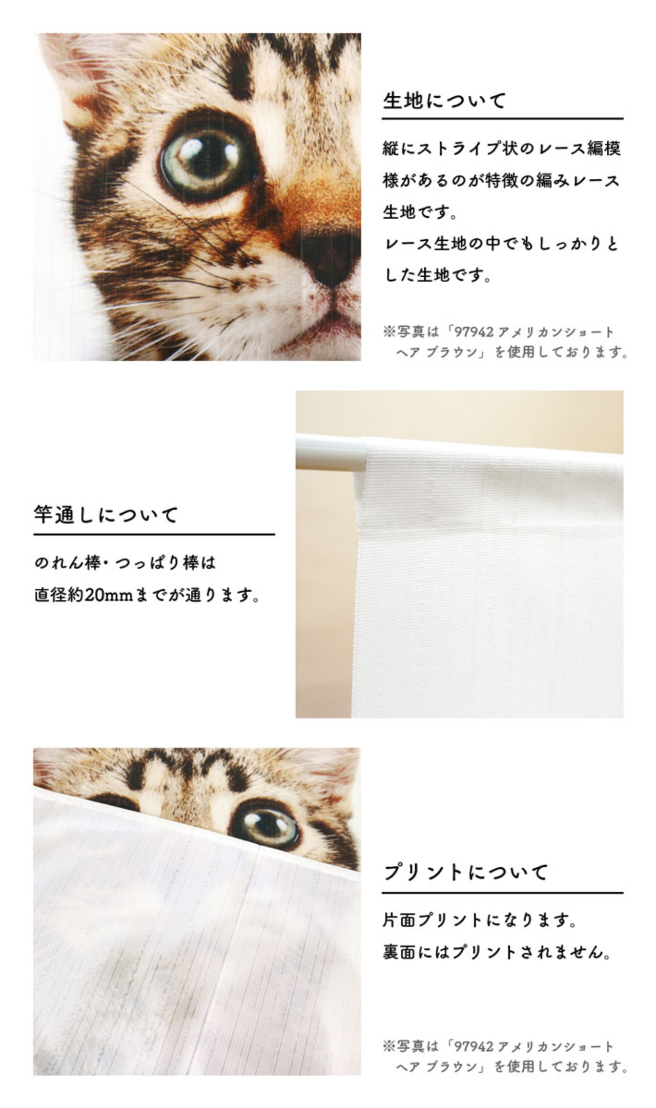 【受注生産】のれんTHE CAT ロシアンブルー 幅85ｘ丈150cm　97972/97973