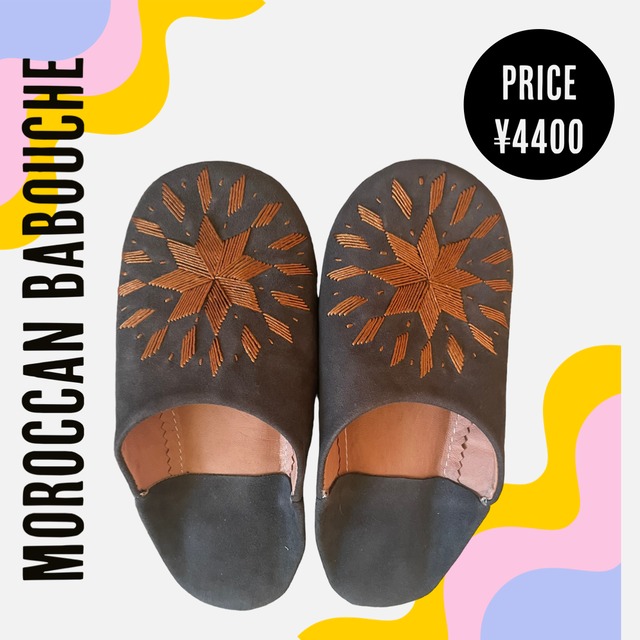 Moroccan babouche gray