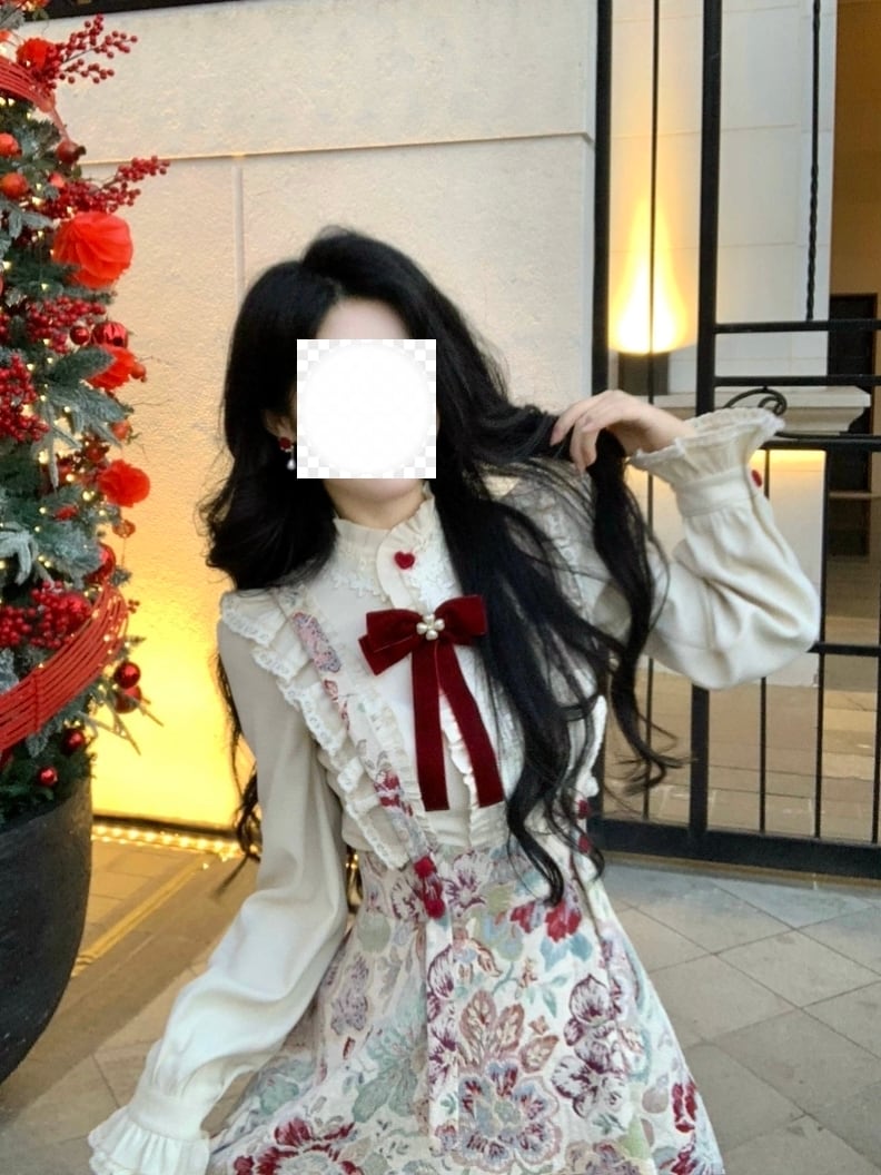 フリルレース襟付きリボンタイブラウス｜清楚でレトロな大人可愛い長袖