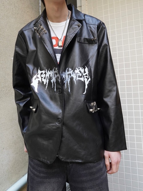 【RUPTIVEY】fake leather jacket"叫戰"
