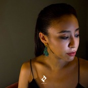 +5 lados・シングルピアス〜single earring (green+gold) #2