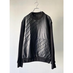 -MAXINI-  leather switching knit