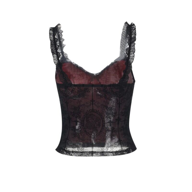 Cross lace cami r0154