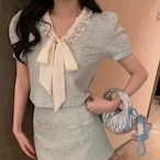 French Blouse Two-Piece Set