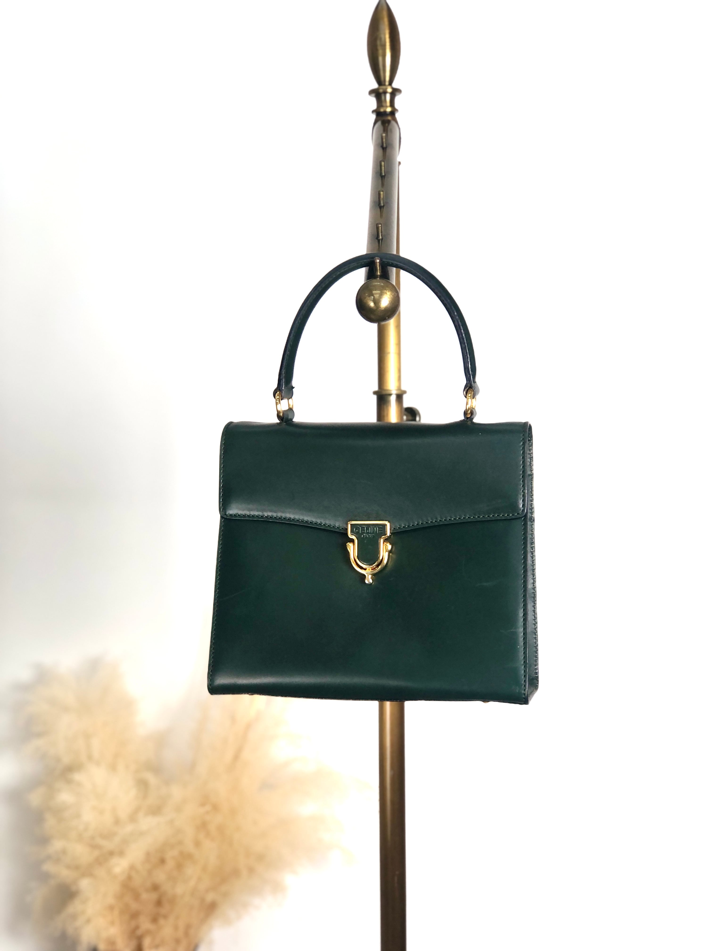 極美品⭐CELINE ハンドバッグ / ヴィンテージ CELINE（セリーヌ） 極 美品 ヴィンテージ トリオンフ ロゴ エンボス