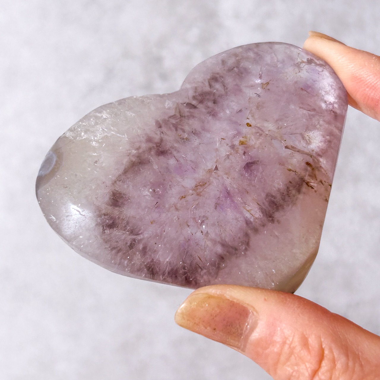 アメジストアゲート カルサイト共生 ハート