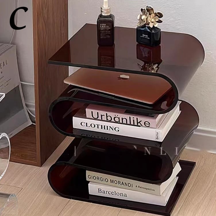 ウェーブ サイドテーブル うねうね 波 机 マガジンラック