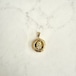 【GF3-28】14K gold flower circle charm