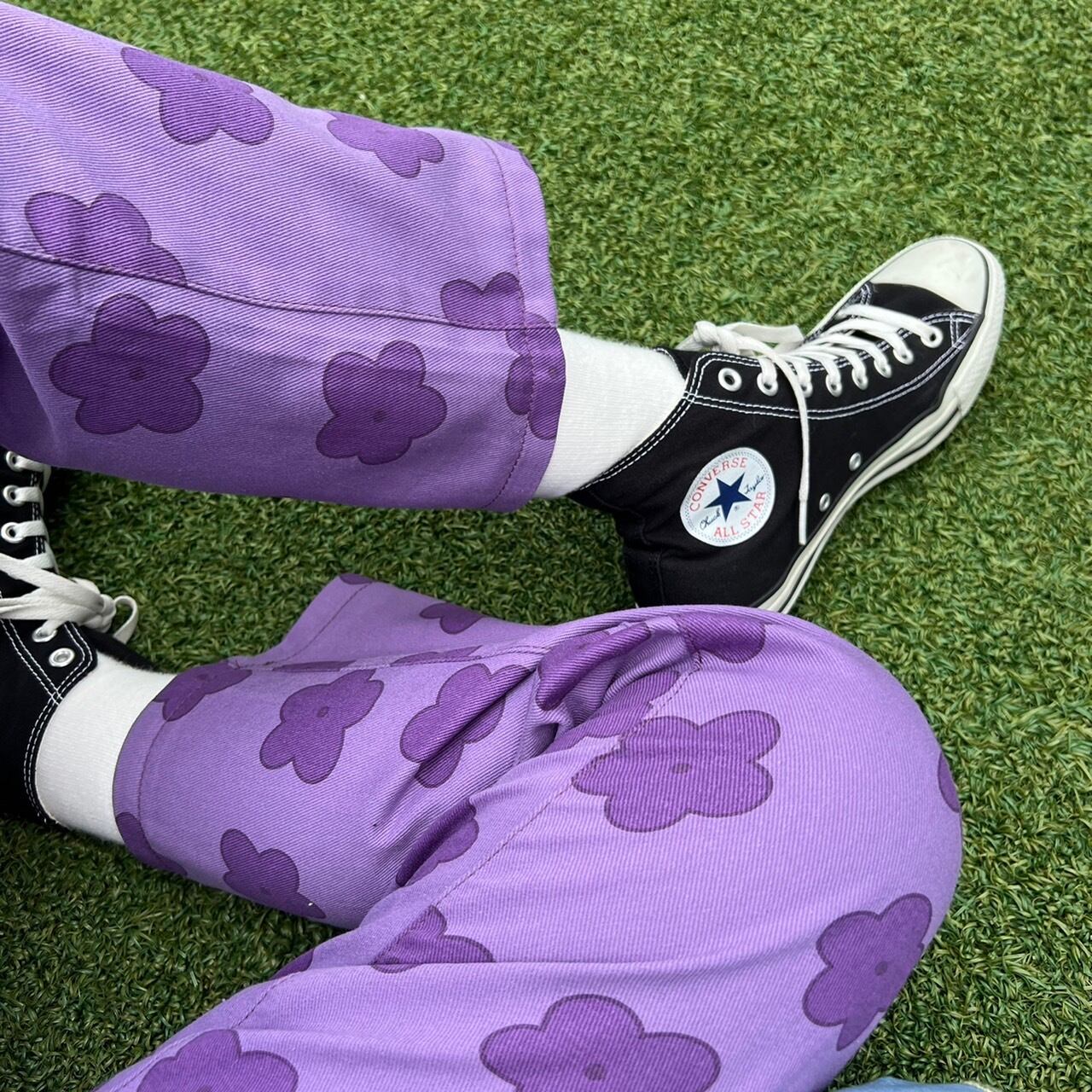 color flower straight leg jeans_LN01362