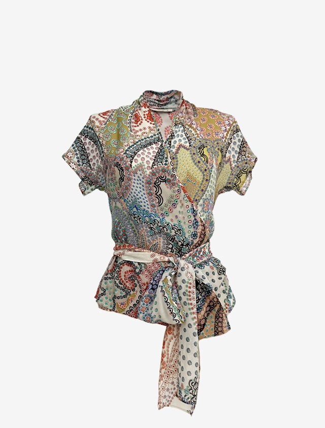 ETRO エトロ シルク カシュクール ペイズリー トップス