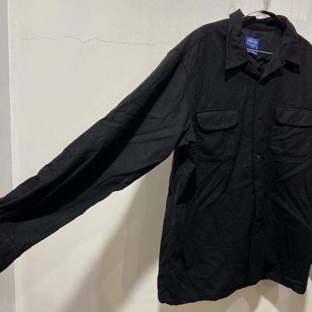 『送料無料』Pendleton ペンドルトン　オープンカラーシャツ　ボードシャツ　黒　ウール