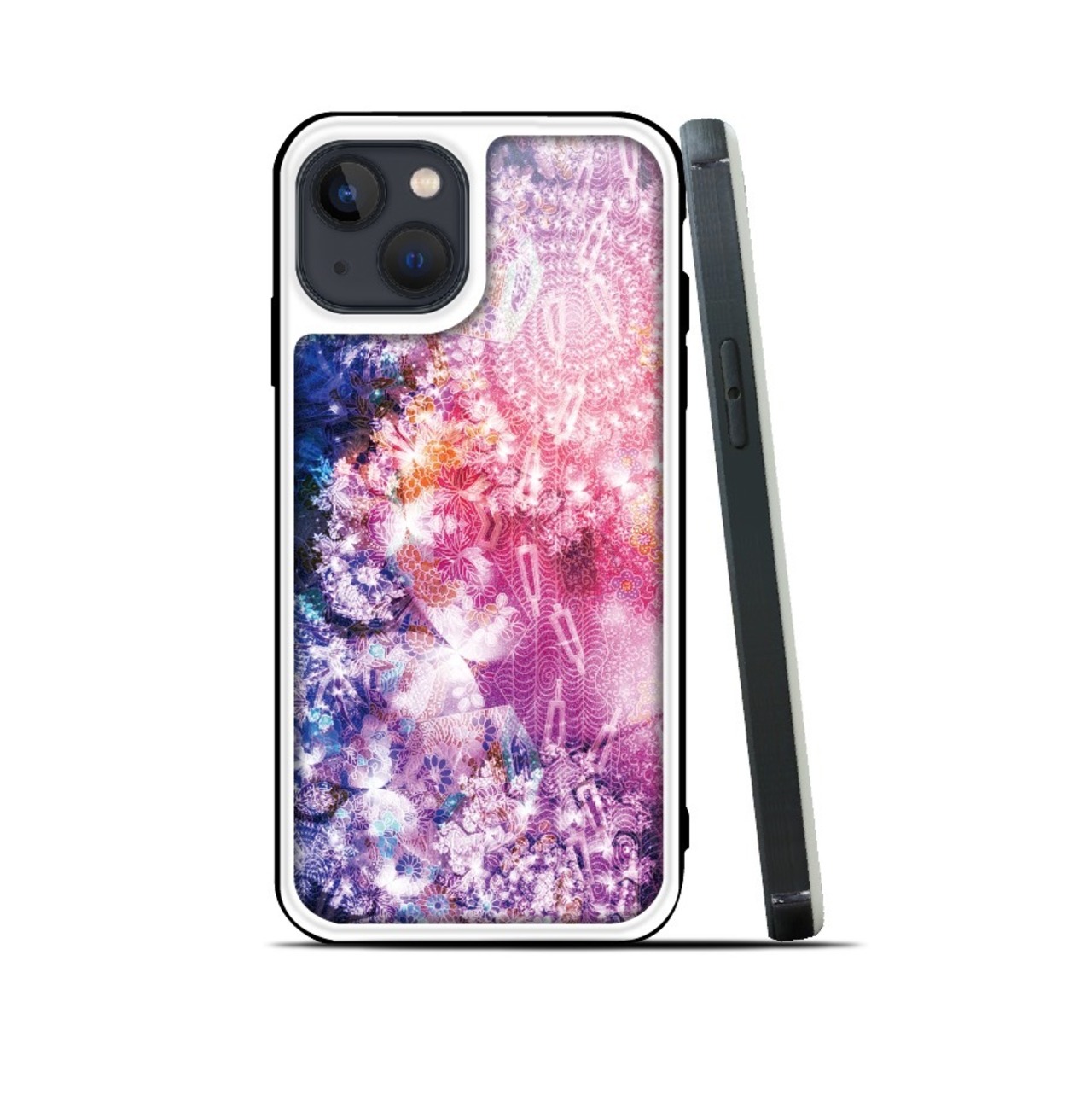 彩・胡蝶 - 和風 強化ガラスiPhoneケース【Re:design】