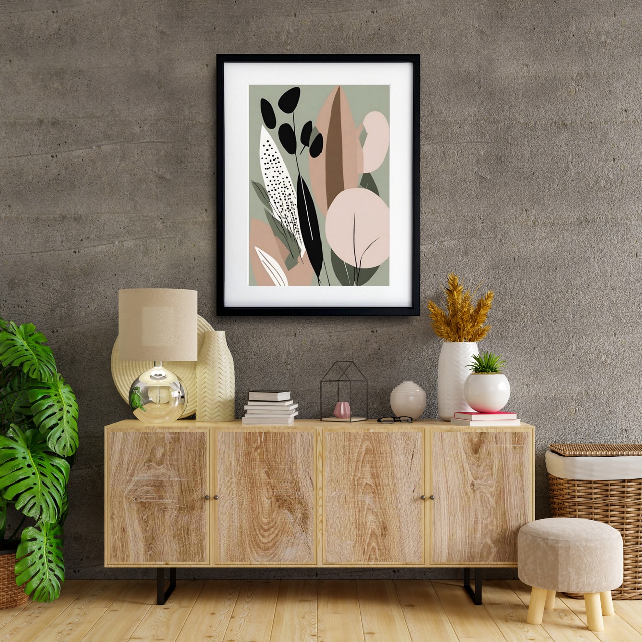 Calm｜静けさを纏うミニマルアートポスター｜余白が美しいシンプルインテリアに映える上質デザインで空間をやさしく整える一枚A4ポスター