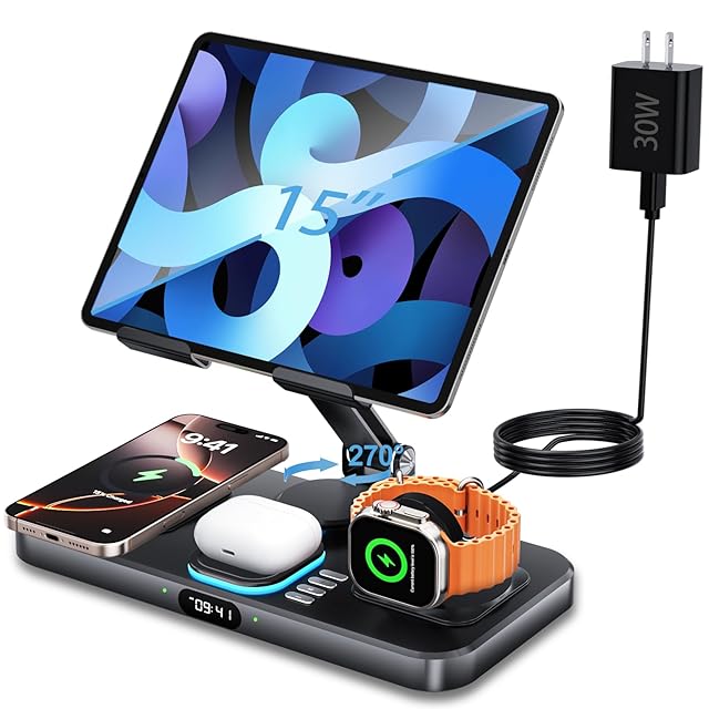 GLILAVOX 6in1 ワイヤレス充電器 Compatible with iPhone 16 pro max