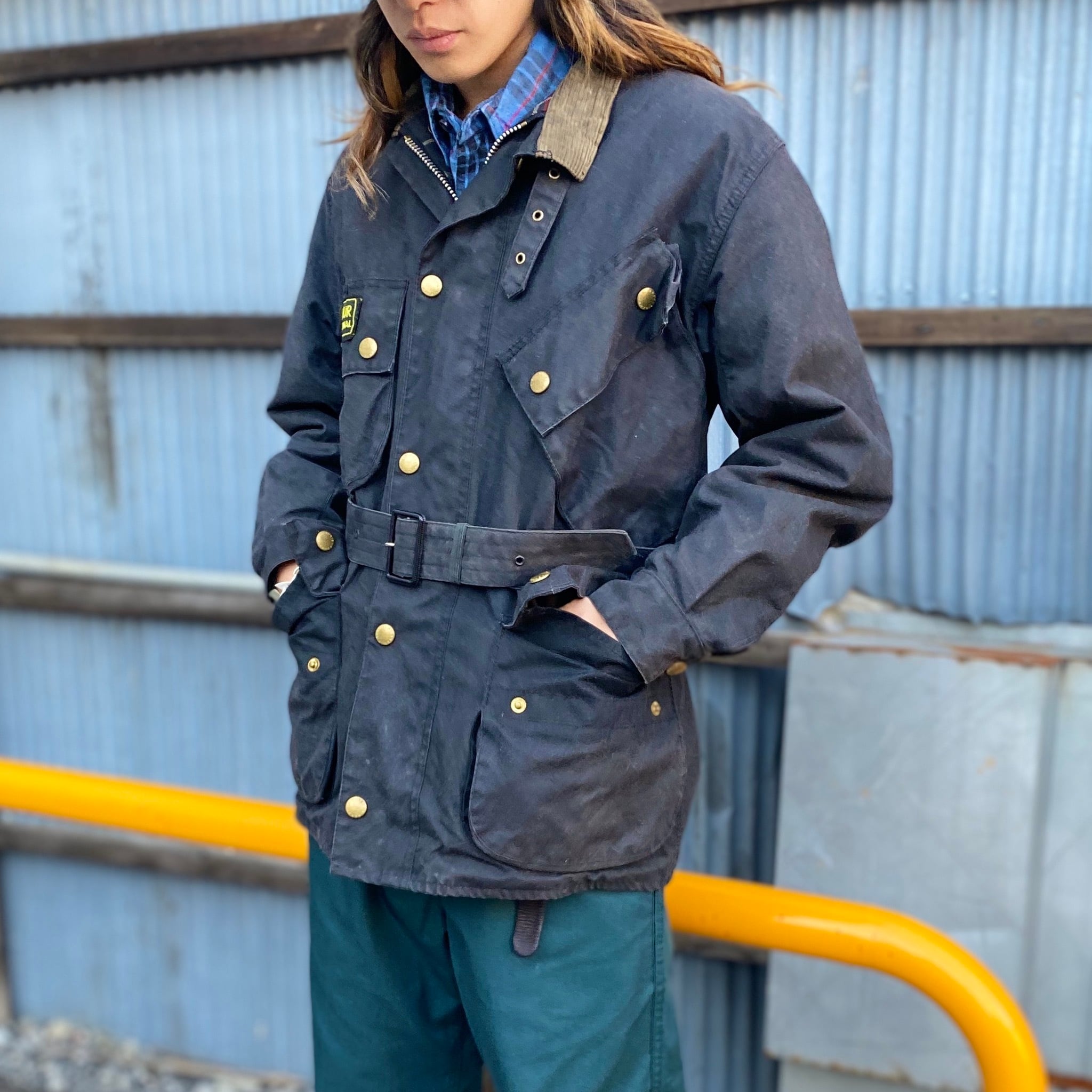 80〜90年代 ビンテージ 旧3ワラント Barbour バブアー