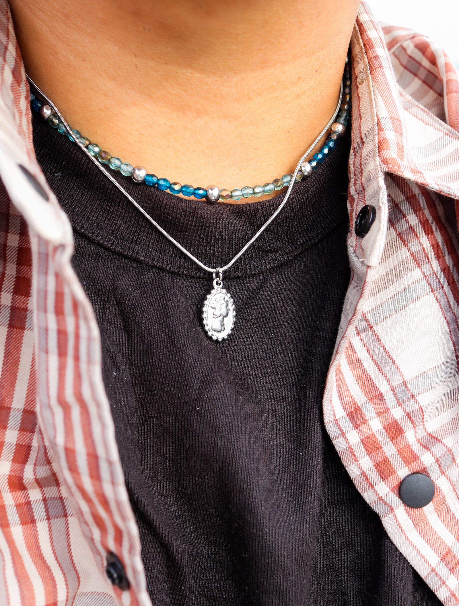 stainless necklace 「oval lady」 | 湘南の小さなアクセサリー