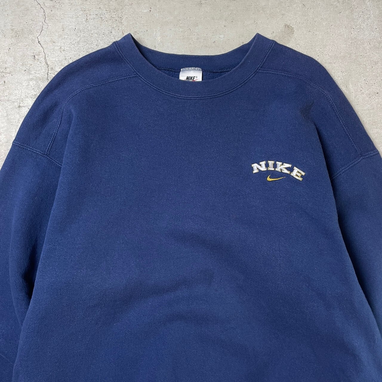 90年代 USA製 NIKE ナイキ ワンポイントロゴ刺繍 スウェットシャツ 