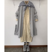 【2color】サイドフリルロングコートW0076