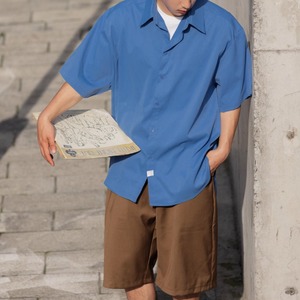 カラーシンプルドレープシャツ　0694