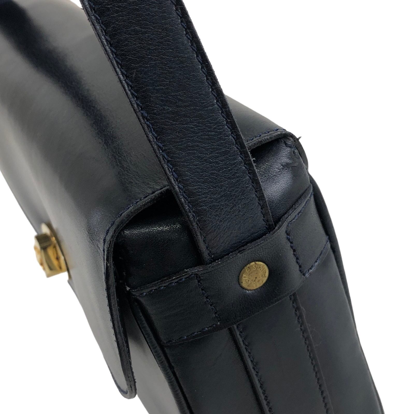 CELINE セリーヌ ショルダーバッグ ネイビー ブラゾン レザー CELINE セリーヌ ショルダーバッグ ネイビー ブラゾン レザー