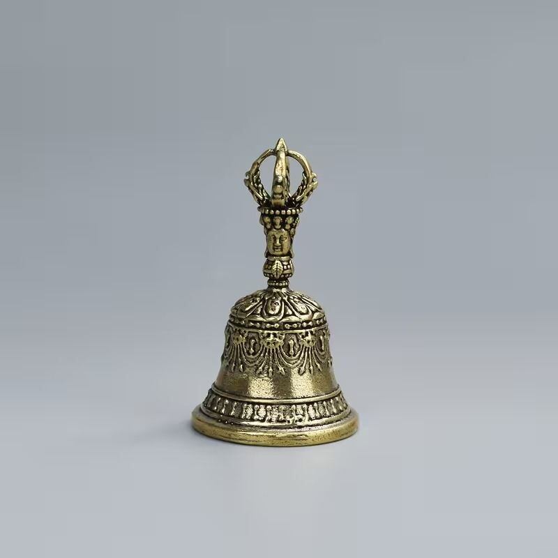 1242 詳細不明　銅 銅製ミニベル ベル 鐘 鈴 仏教鈴 ミニベル 金属製 ハンドベル 密教法具 仏具 鐘 チベットベル