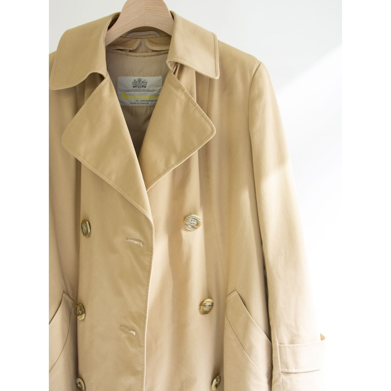 Aquascutum】Made in Canada 80's Trench Coat（アクアスキュータム