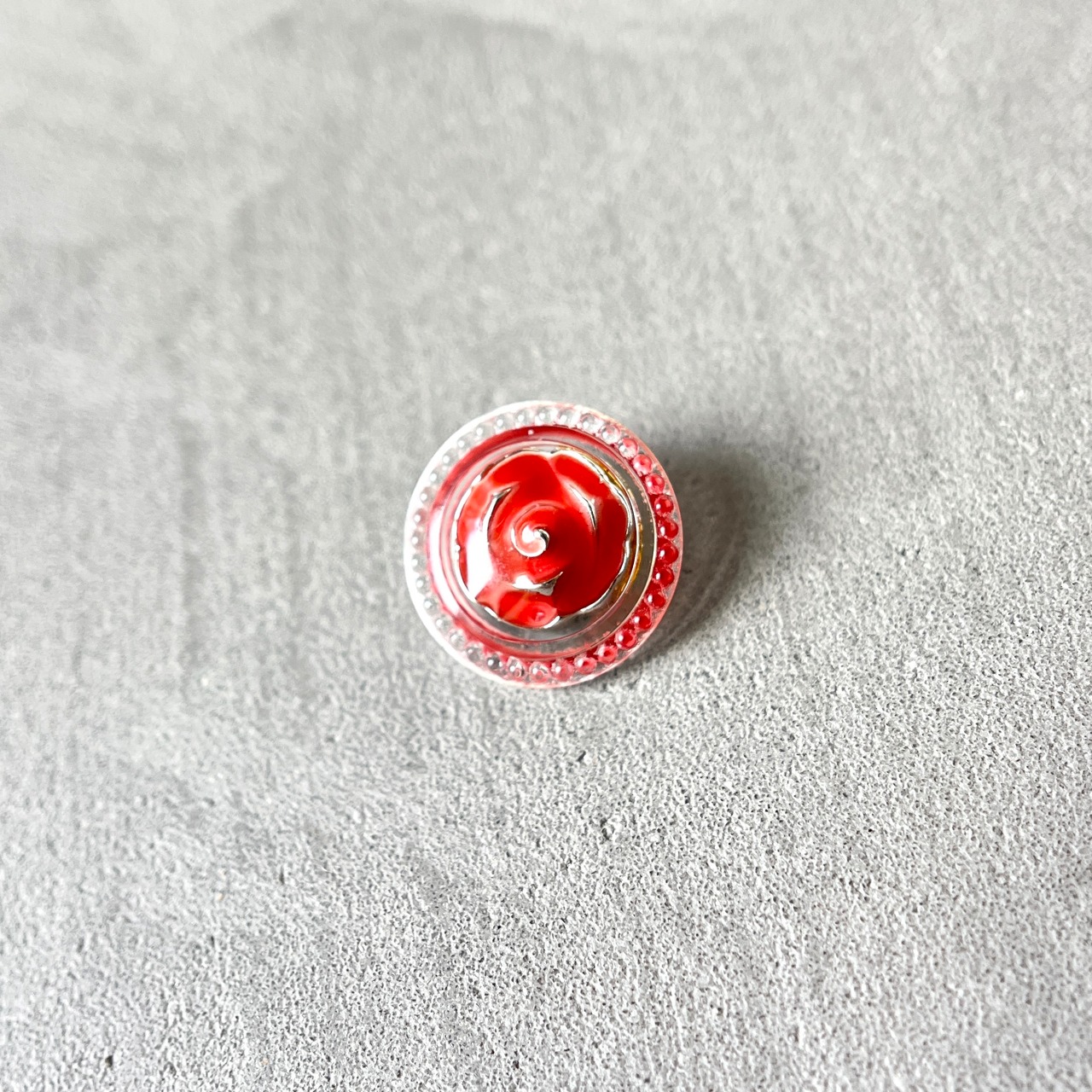 【2個セット】ラズベリー×クリアローズ 15mm・画像2