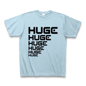 MR.HUGE LINE HUGE ROGO（ライン HUGE ロゴ）PRINTED Tシャツ　ライトブルー×ブラック