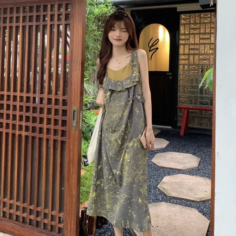 ドレス レディースサマー薄手ノースリーブ 大人ガーリー スウィート キュート カジュアル 夏物 1号婦人21764968028