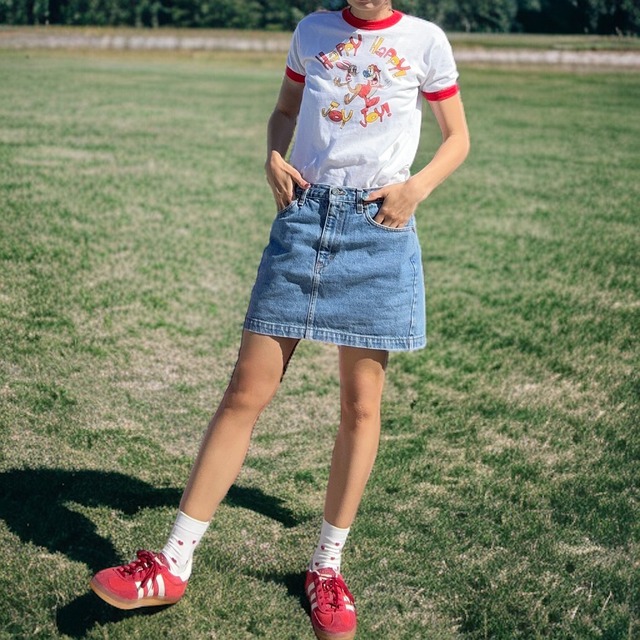 【LADIES】 vintage Calvin Klein denim skirt