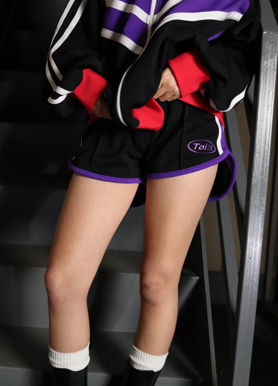Center pleat sideline jersey shorts(センタープリーツサイドライン