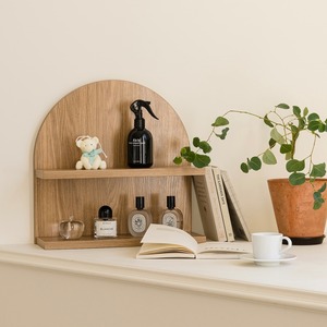 round wood arch shelf 3colors / ２段 ラウンド ウッド アーチ シェルフ 木製 棚 韓国 北欧 インテリア 雑貨