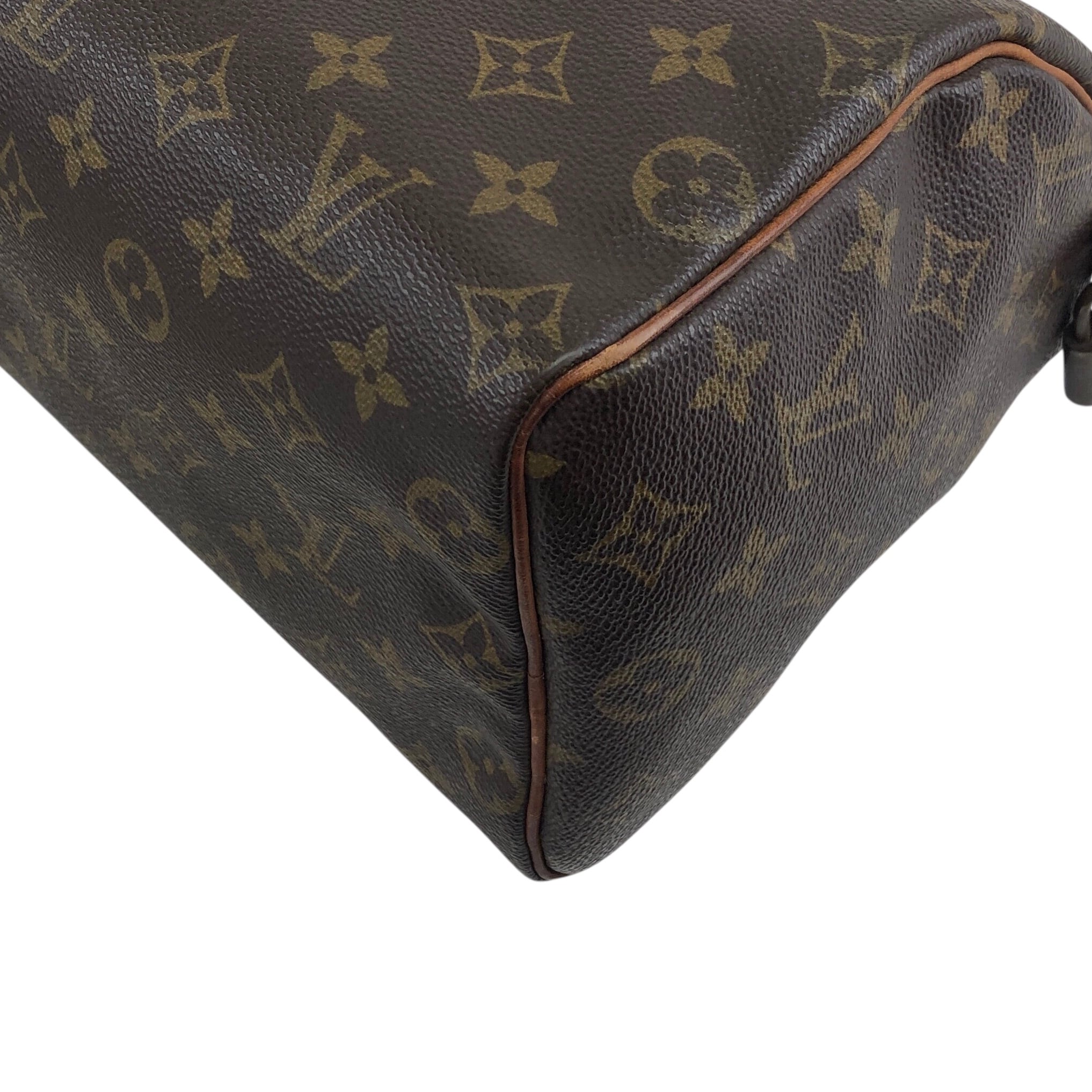 LOUIS VUITTON ルイヴィトン モノグラム ハンドバッグ ブラウン PVC