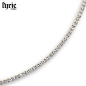 4mm 45cm  luxury tennis necklace gold