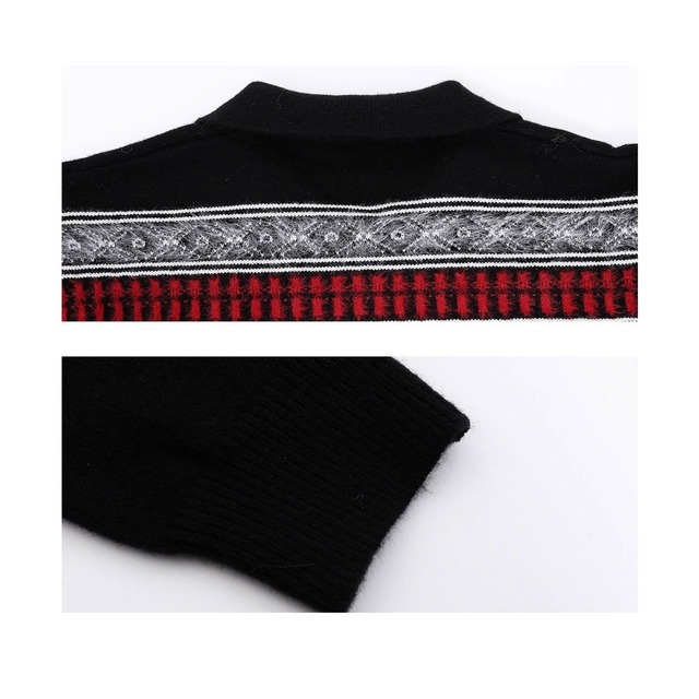 ノルディックラインルーズVネックニット   R01223