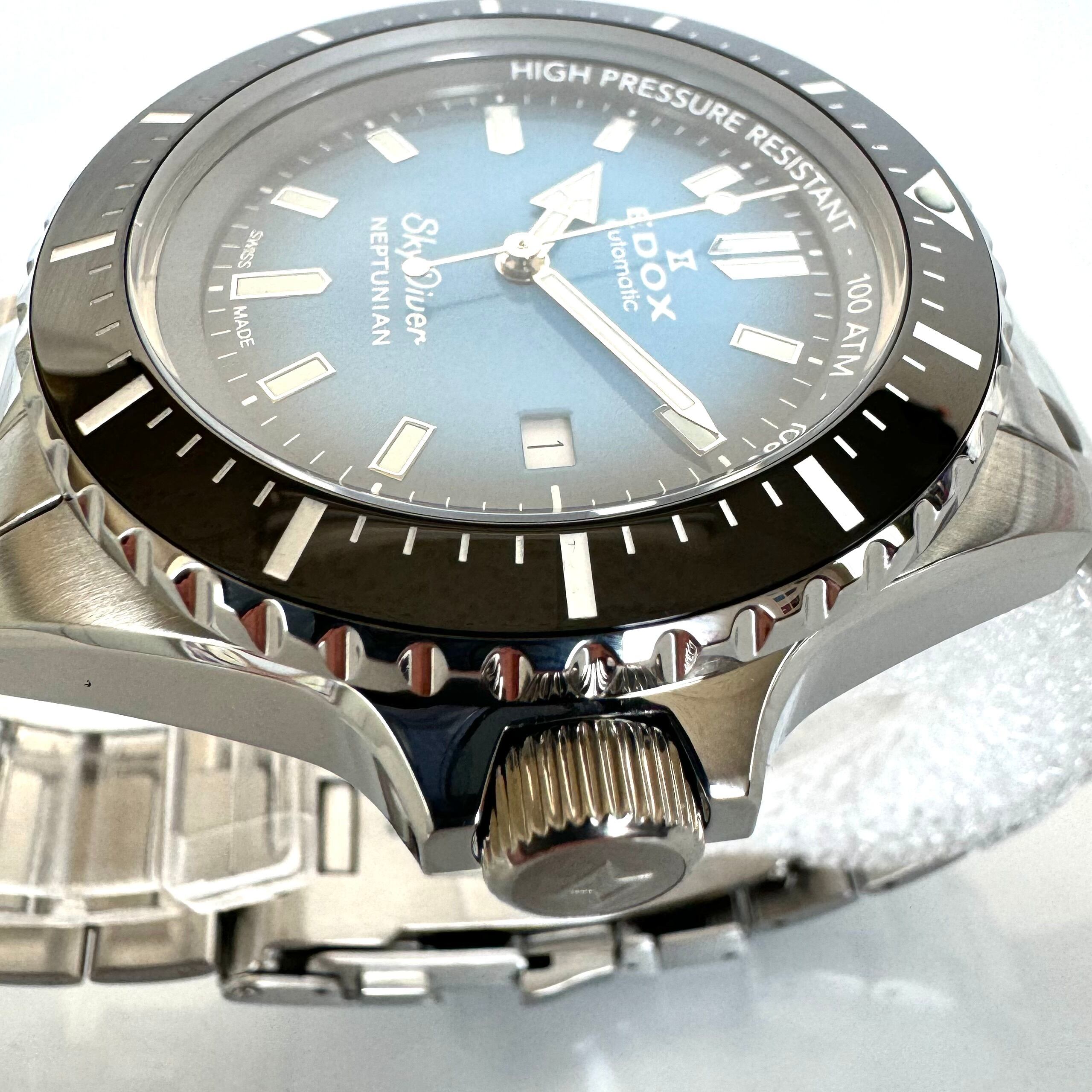 美品】エドックス EDOX スカイダイバー ネプチュニアン 80120-3NCA 