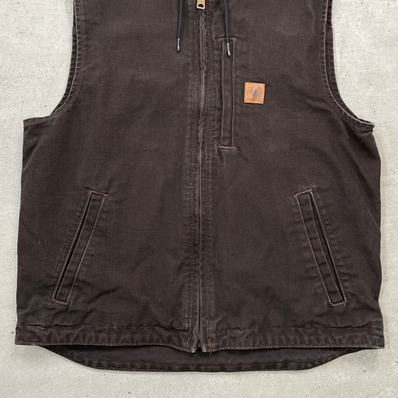 Carhartt カーハート フード付き ワークベスト ダックベスト フリース 