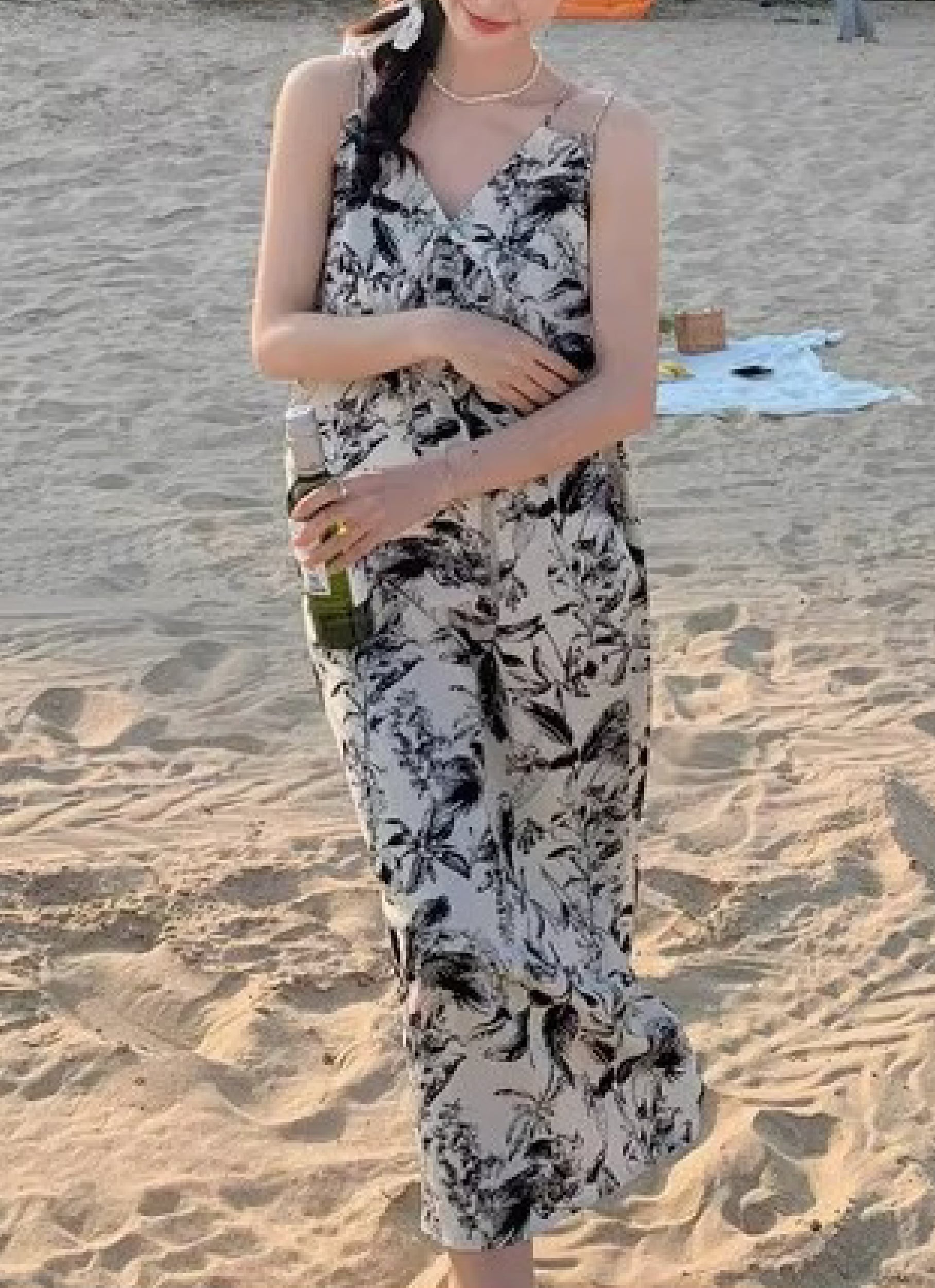 花柄ビーチドレスワンピース | 花柄ワンピース多数！ 花柄ボタニカル柄