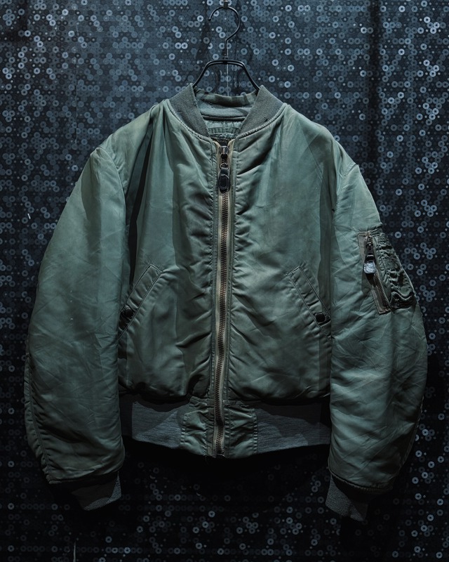 【ÆIEM】“John Ownbey” vintage extremely rare leather MA-1 flight jacket