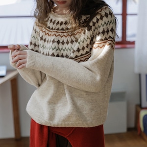fair isle knit pullover