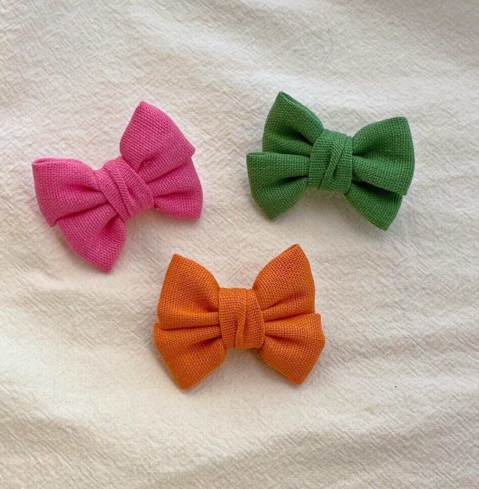 即納【hugmemore】Linen Hairpin《3color》