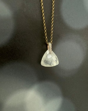 ダイヤ付コロルネックレス/K18＆K10YGコーティング