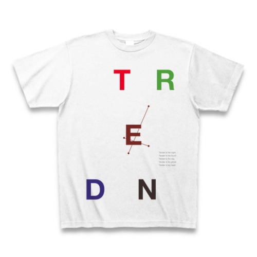 Blur - Tender タイポグラフィTシャツC（バラバラ・カラー）