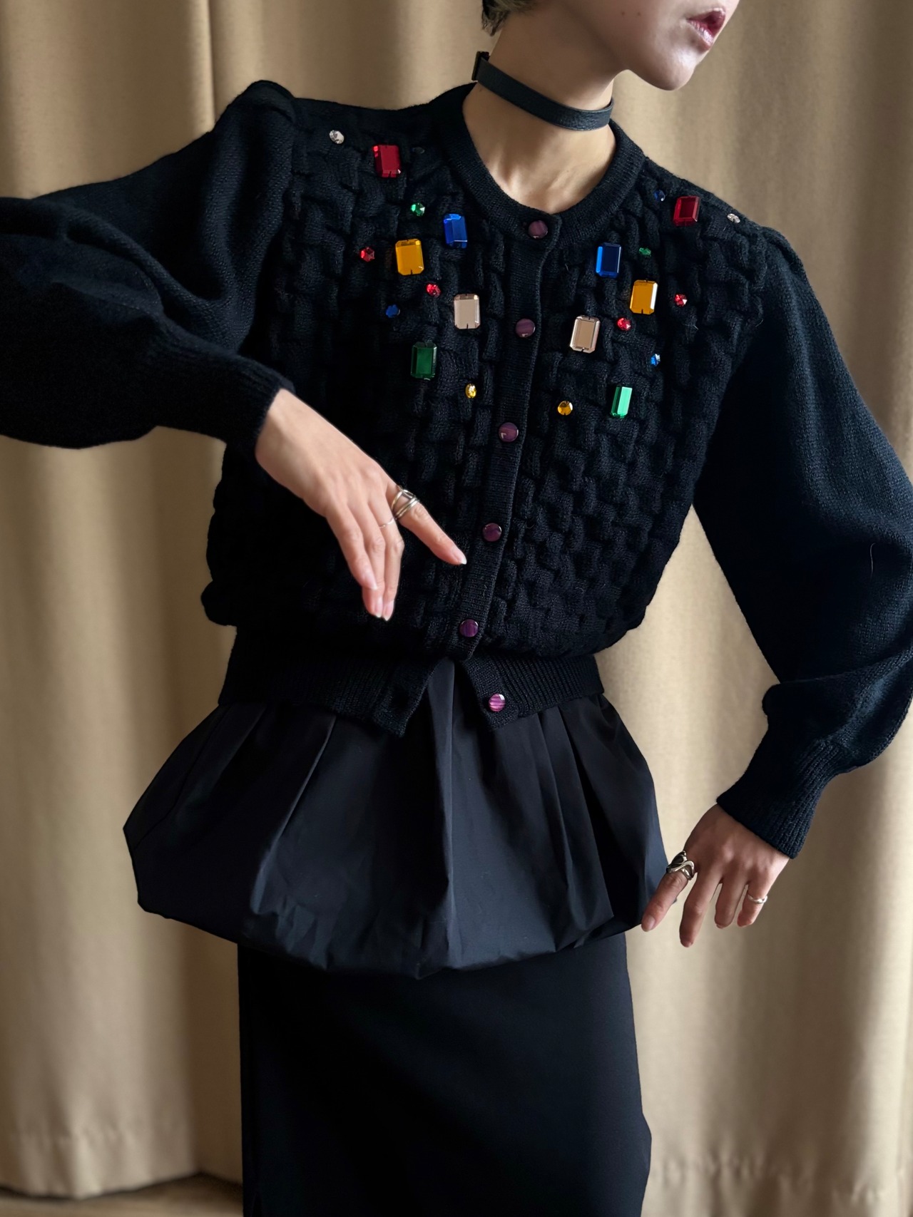 MCSISTER jewelry knit cardigan-5104-12