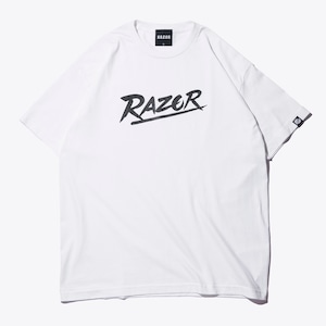 RAZOR SLASH LOGO T-SHIRT  WHITE