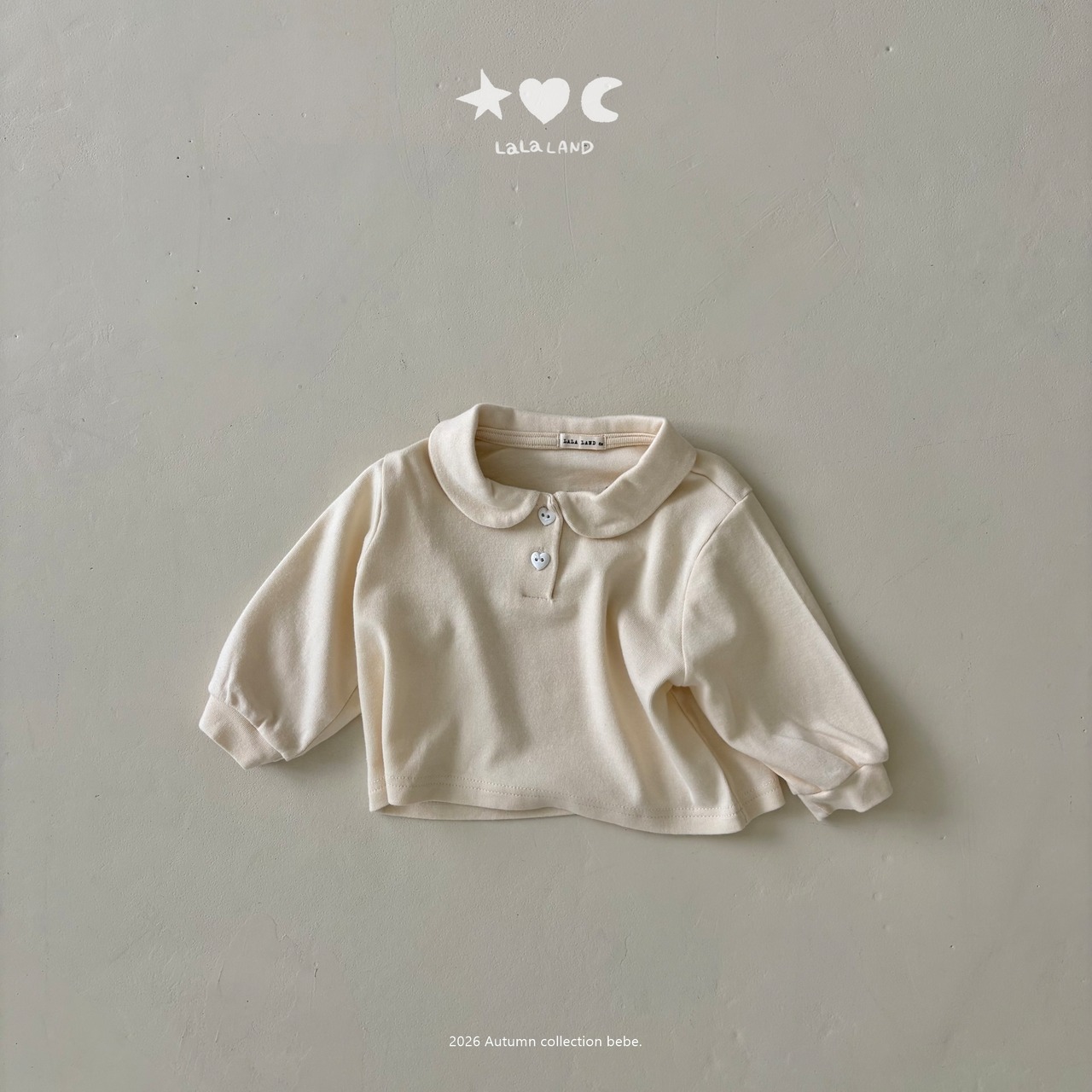 韓国子供服 / LALALAND / 26Autumn / ベベ モダル まるえりTシャツ / 秋服 / ベビー *6M~18M*