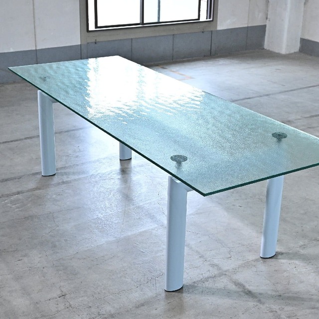 【引取限定】最高級 Cassina 132万「LC6」ル・コルビュジエ ガラスダイニングテーブル 机 食卓 カッシーナ【引取限定】最高級 Cassina 132万「LC6」ル・コルビュジエ ガラスダイニングテーブル 机 食卓 カッシーナ【中古家具/中古インテリア/USED家具ユーズド家具/リサイクル】