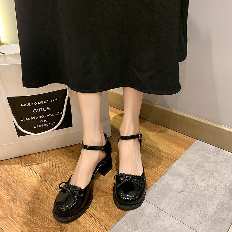 レザーサマーレッドスタンダードシングル 靴 シューズ リボン レトロ 夏物 部族の婦人靴96949335273