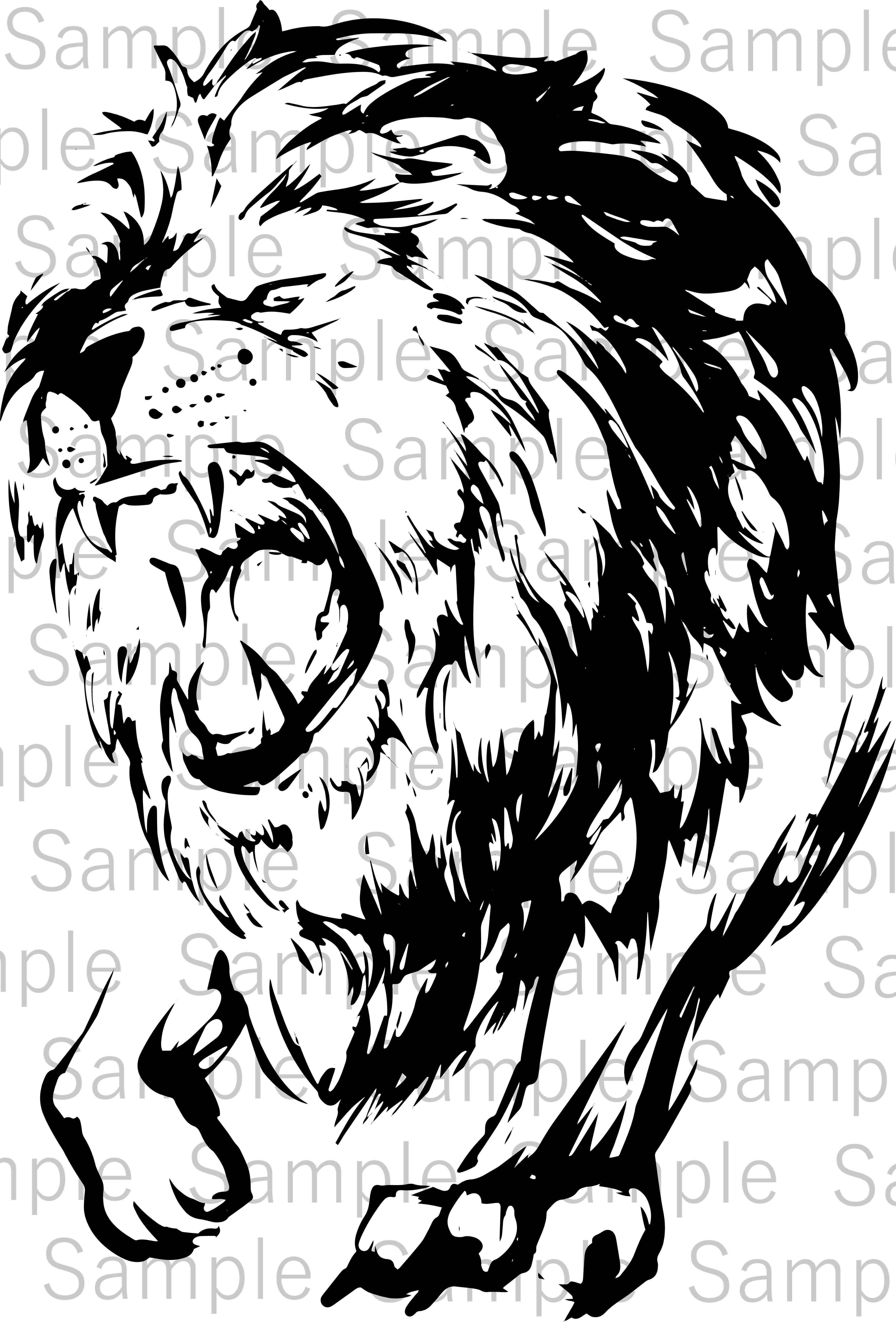 ライオンの前躯（Forebody） | デジタル墨絵処（Digital Sumi-e Studio）